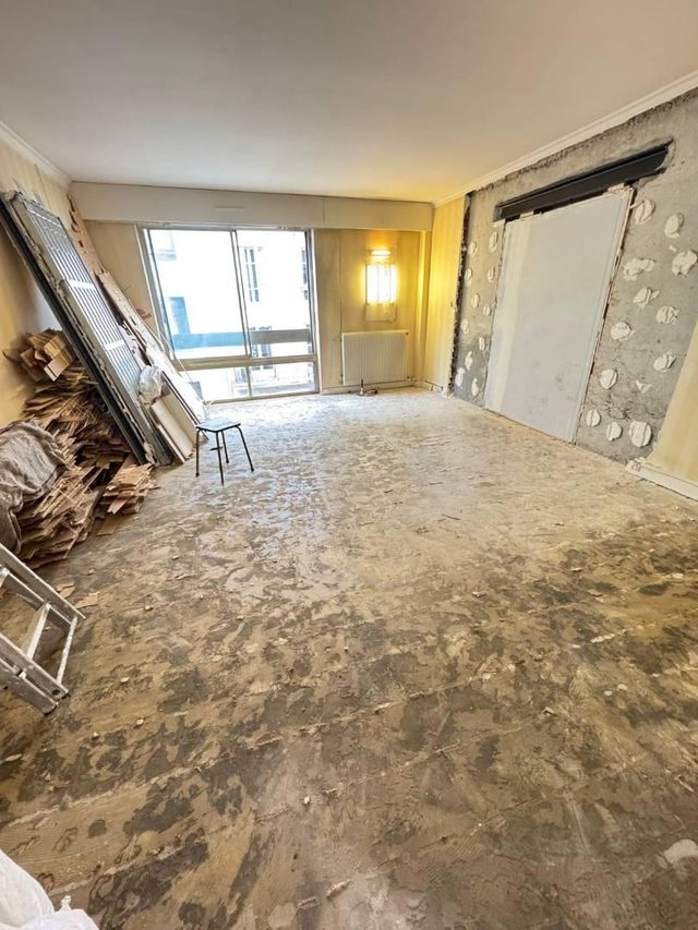 Chantier de rénovation d'un appartement à Paris 17e